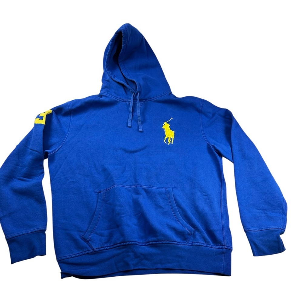 Vintage Polo Ralph Lauren Hoodie – Size XL – Royal Blue Cotton Blend - Picture 2 of 11
